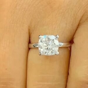 Charles & Colvard Round Forever One 1.2 c.t.w. Moissanite   14k Gold Ring ize 10